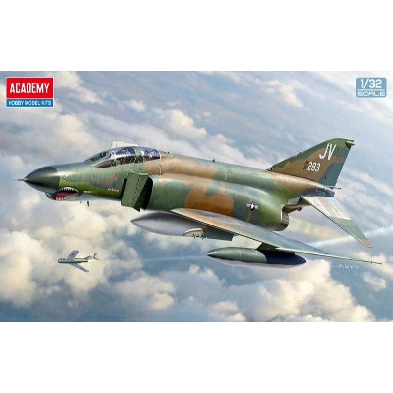 Academy 12133 1/32 USAF F-4E Vietnam War (7 Decal sets included) Plastic Model Kit