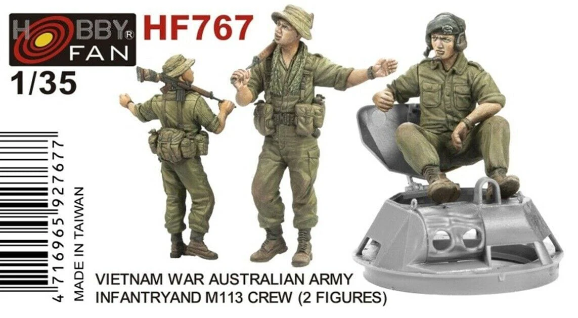 AFV Club 1/35 Australian Infantry & M113 crew Vietnam War Era-2 figures Plastic Model Kit [HF767]