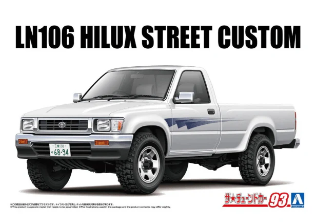 Aoshima 1/24 LN106 Toyota HILUX LONGBED STREET CUSTOM 1994 Plastic Model Kit