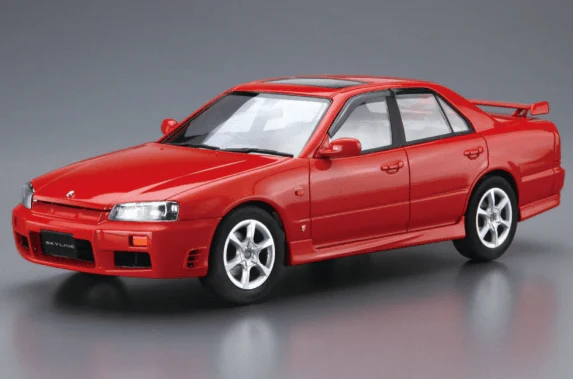 Aoshima 1/24 Nissan ER34 Skyline 25GT-X Turbo 1998 / 25GT Turbo 2001 Plastic Model Kit