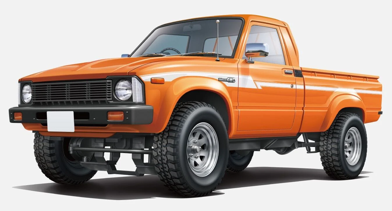 Aoshima 1/24 RN30 Toyota HILUX LIFT UP Custom 1978 Plastic Model Kit - Image 2