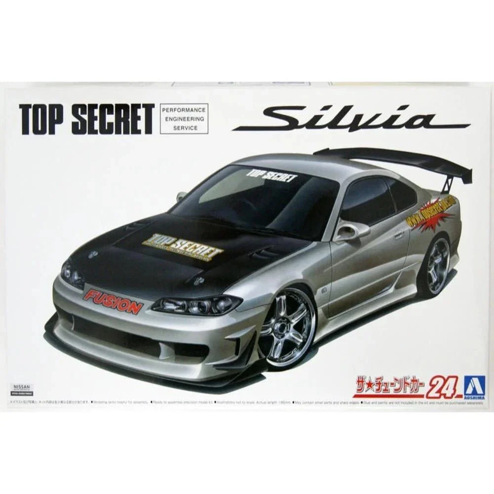 Aoshima 1/24 Topsecret Nissan S15 Silvia 99 Plastic Model Kit [A005874]**