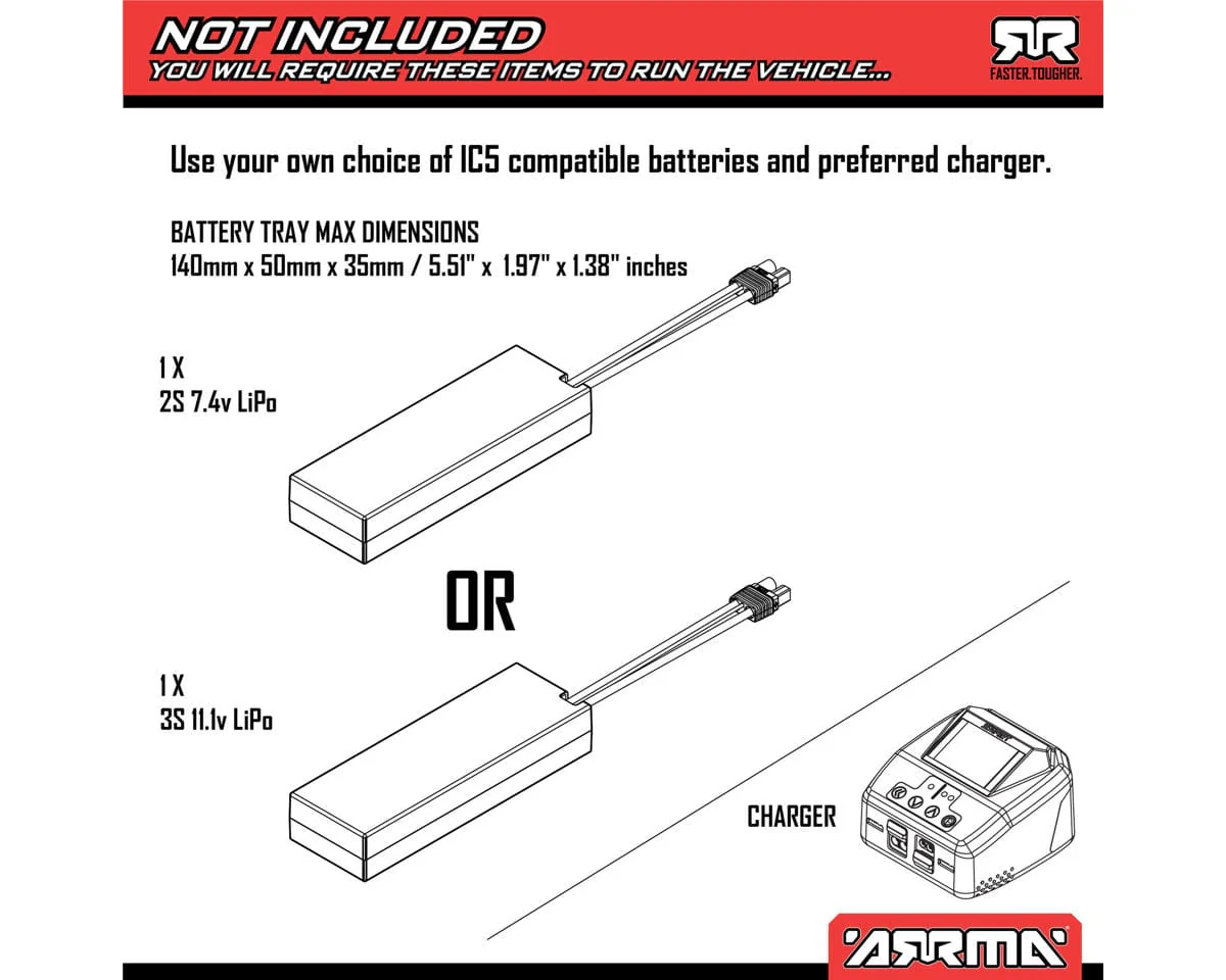 Arrma Fury 1/10 2wd 223S BLX Short Course Truck RTR Blue [ARA3521T1] - Image 9