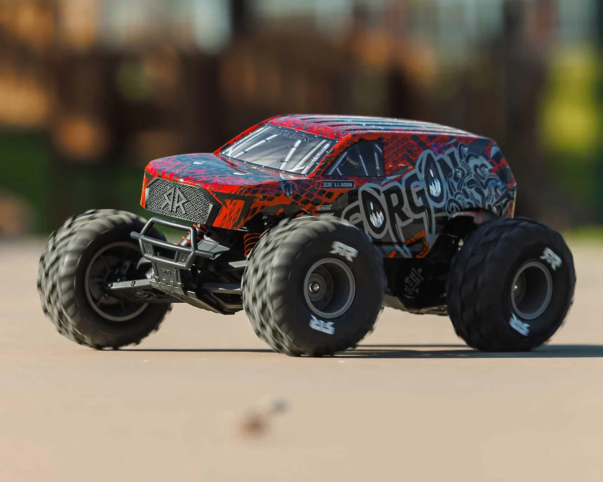 Arrma Gorgon 223S 1/10 2WD Brushless Monster Truck RTR Red/Black [ARA3530T2] - Image 2
