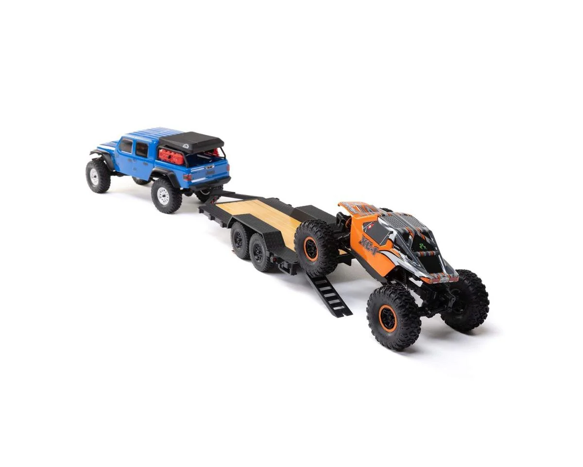 Axial SCX24 Flat Bed Vehicle Trailer with LED Tail Lights - Image 4