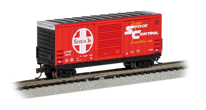 Bachmann 18251 N 40ft Hi-Cube Boxcar - Ready to Run - Atchsion, Topeka & Santa Fe #14044 (red, black, white; Large Logo)