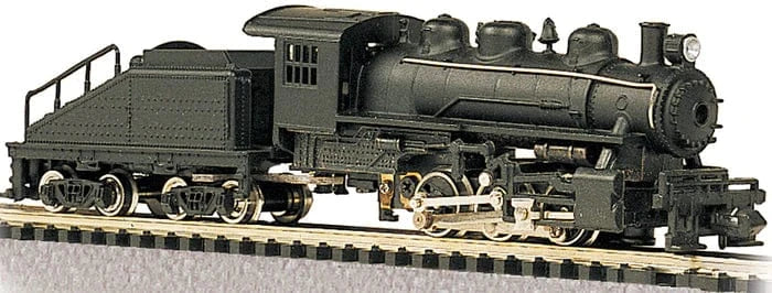 Bachmann 50598 N USRA 0-6-0 Switcher w/Slope-Back Tender - Standard DC - Painted, Unlettered (black)