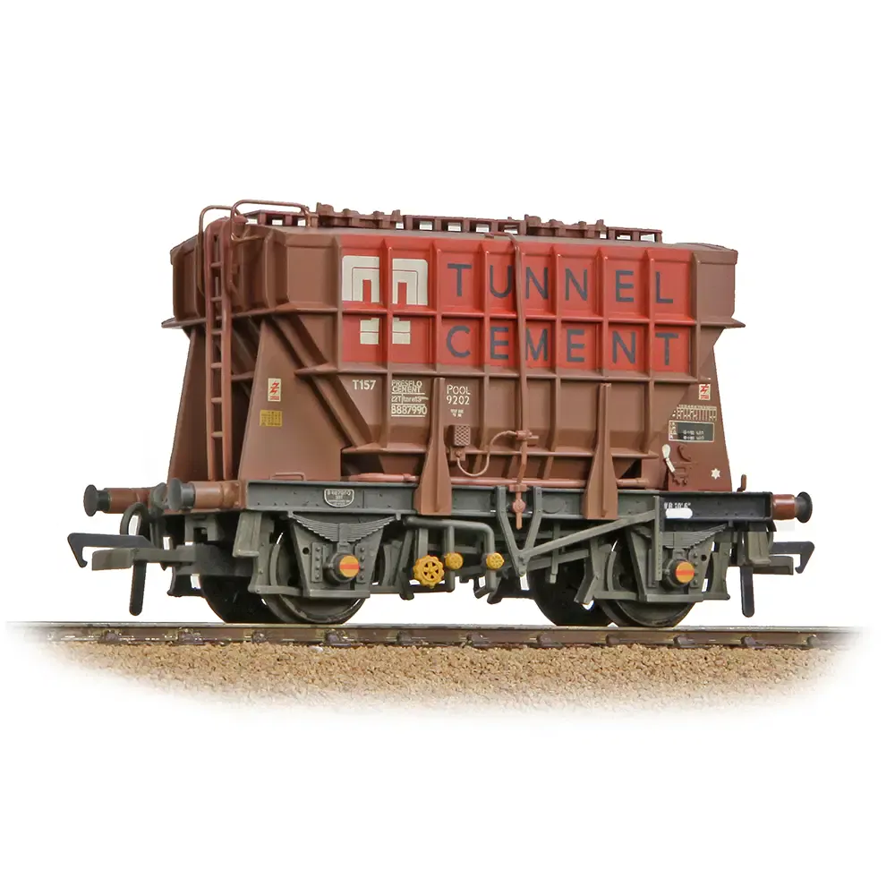 Bachmann Branchline OO Scale BR 22T CPV Presflo Bulk Powder Wagon BR Bauxite Tunnel Cement [W]