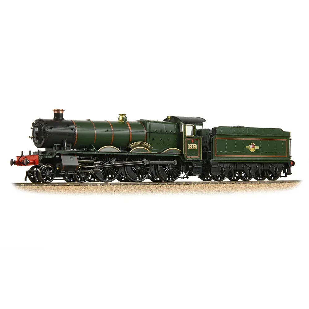 Bachmann Branchline OO Scale GWR 49XX Hall 4936 Kinlet Hall BR Lined Green (Late Crest) - Image 3