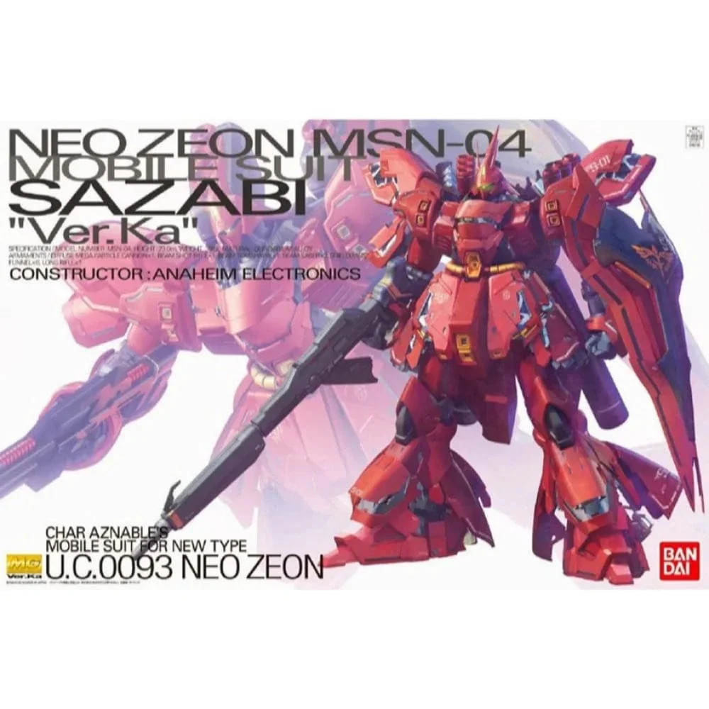 Bandai MG 1/100 Msn-04 Sazabi Ver.Ka Plastic Model Kit [5055457]