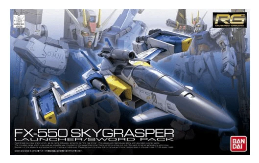 Bandai 5063052 RG 1/144 Fx550 Sky Grasper Launcher / Sword Pack Plastic Model Kit