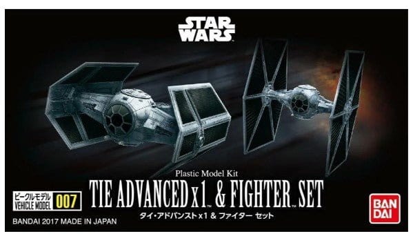 Bandai Star Wars Vehicle Model 007 Tie Advanced X 1 And Fighter Set [G5064110]