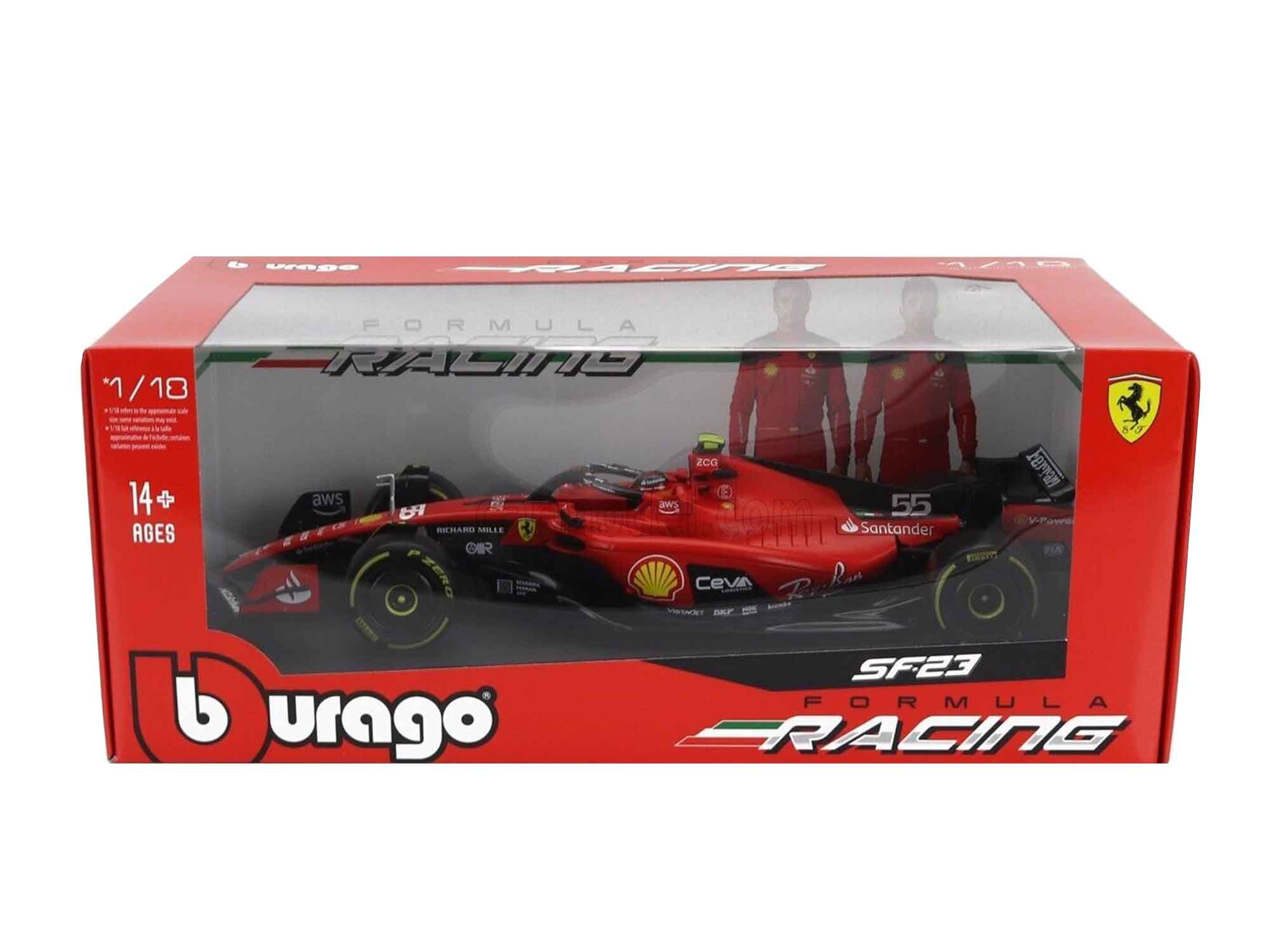 Bburago 1/18 2023 F-1 Ferrari SF-23 #16 Leclerc Diecast Model - Image 2