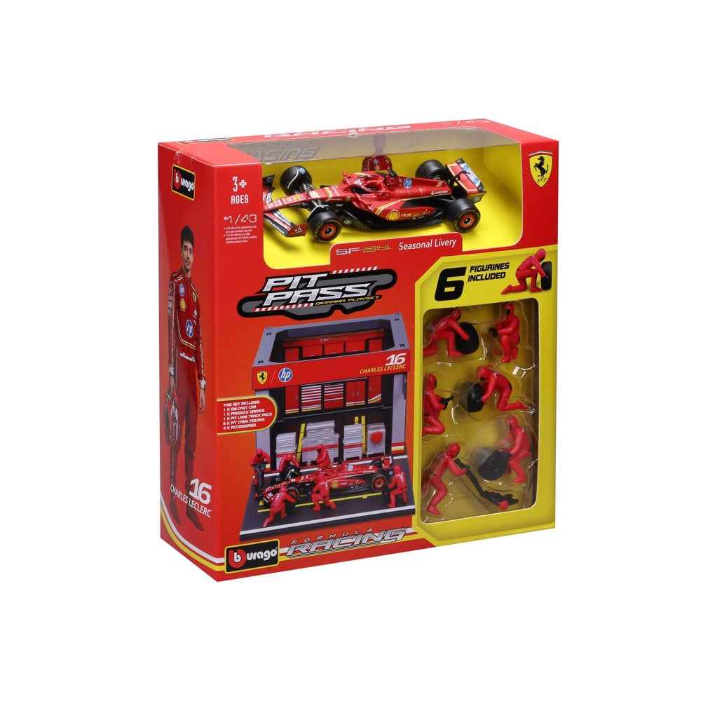 Bburago 1/43 2024 Ferrari Pit Pass Competition Leclerc #16  Diecast Model - Image 2