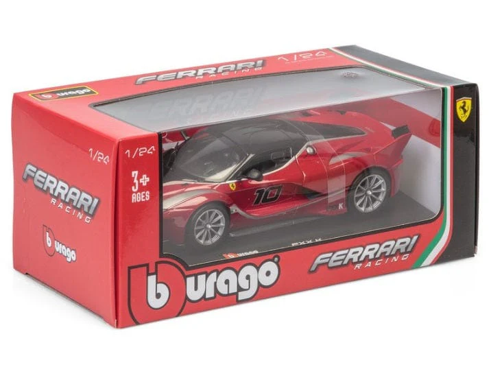 Bburago 26301 1/24 Racing Ferrari FXX-K White #75 or Red #10 Diecast Model - Image 2