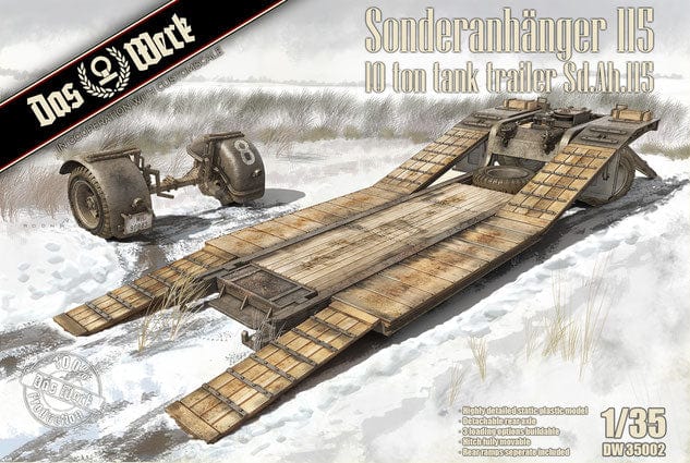 Daswerk 35002 Sonderanhanger 115 - 10t Tank Trailer Sd.Ah.115 Plastic Model Kit