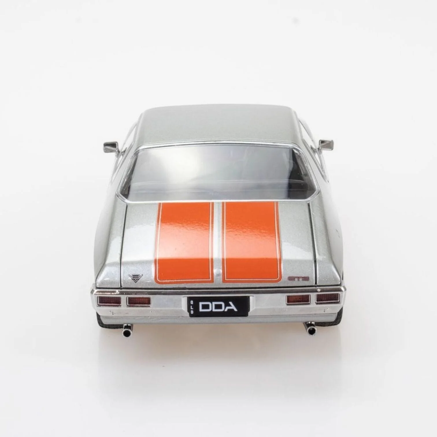 DDA 1/24 HQ Holden 2 Door Fully Detailed Diecast Model - Silver with Orange Stripe - Image 5