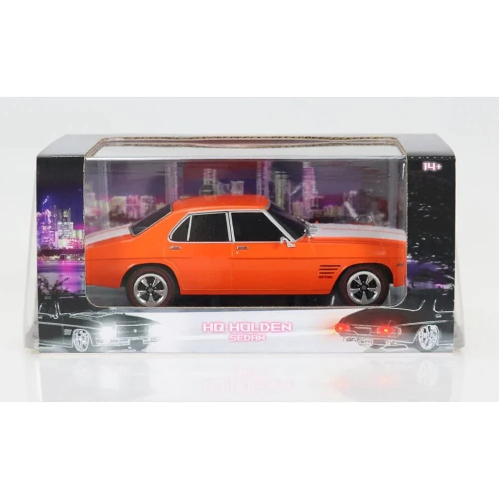 DDA 1/24 Orange Zest Holden HQ Monaro GTS 4 Door Light Up - Prebuilt Plastic Model**