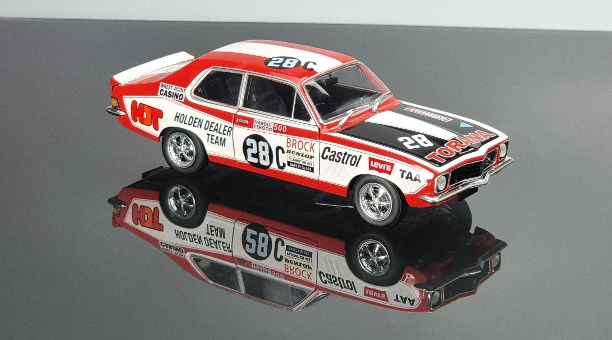 DDA Collectables DDA607 1/24 No.28C LJ Torana Brock Bathurst Winner Fully Detailed Opening Doors, Bonnet and Boot Diecast Model Car