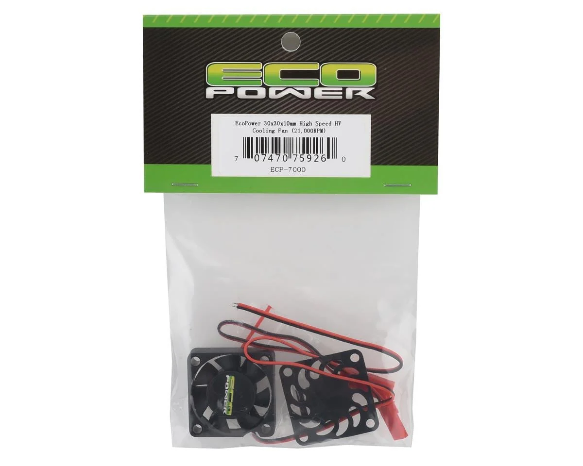 EcoPower 30x30x10mm High Speed High Volt Cooling Fan (21,000RPM) - Image 3