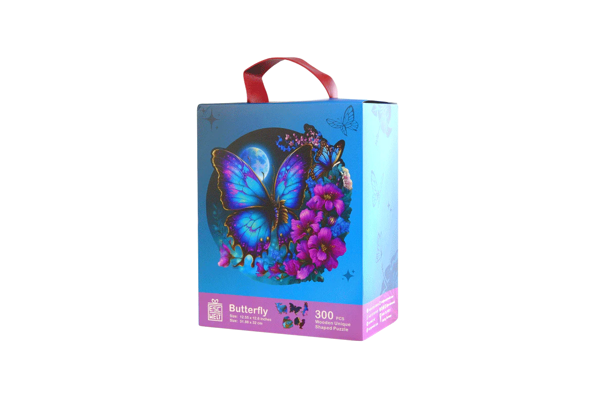 Escape Welt Butterfly Flowers 300pc Wooden Jigsaw Puzzle - Image 2