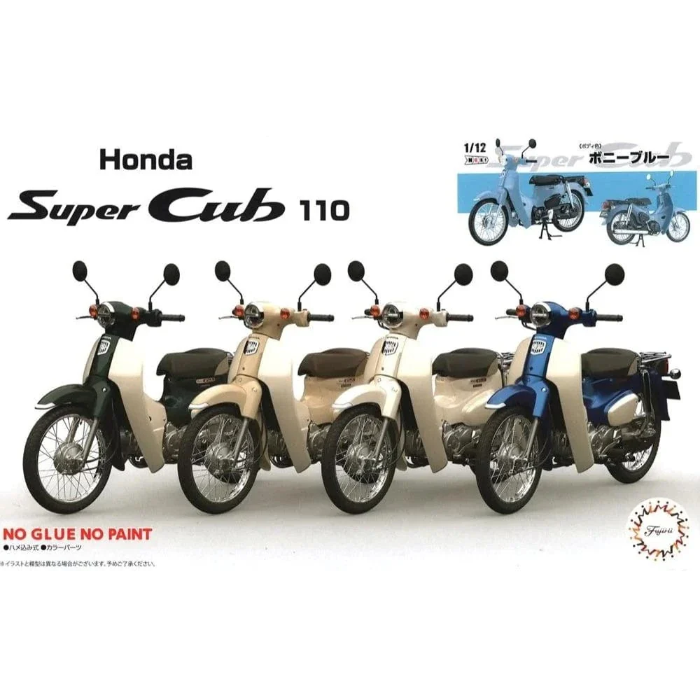 Fujimi 1/12 Honda Super Cub110 Street (Bonnie Blue) (B-NX-No1 EX-6) Plastic Model Kit