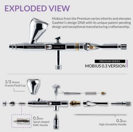 Gaahleri Premium Series GHPM-Mobius 0.3mm Airbrush [40867] - Image 5