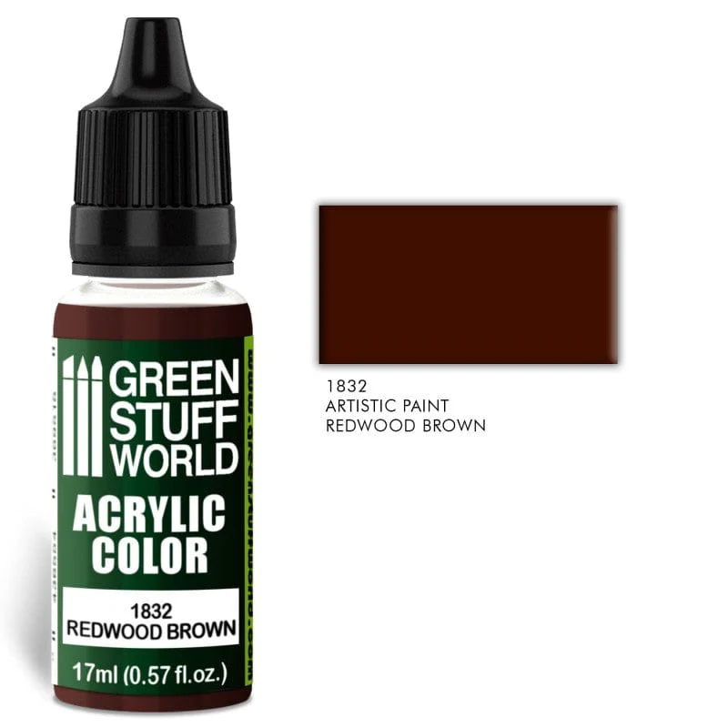 Green Stuff World 1832 Redwood Brown Acrylic 17ml