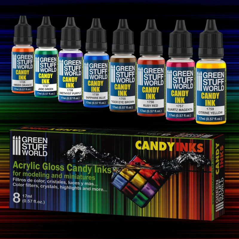 Green Stuff World Acrylic Candy Ink Paint Paint Set (8pcs)