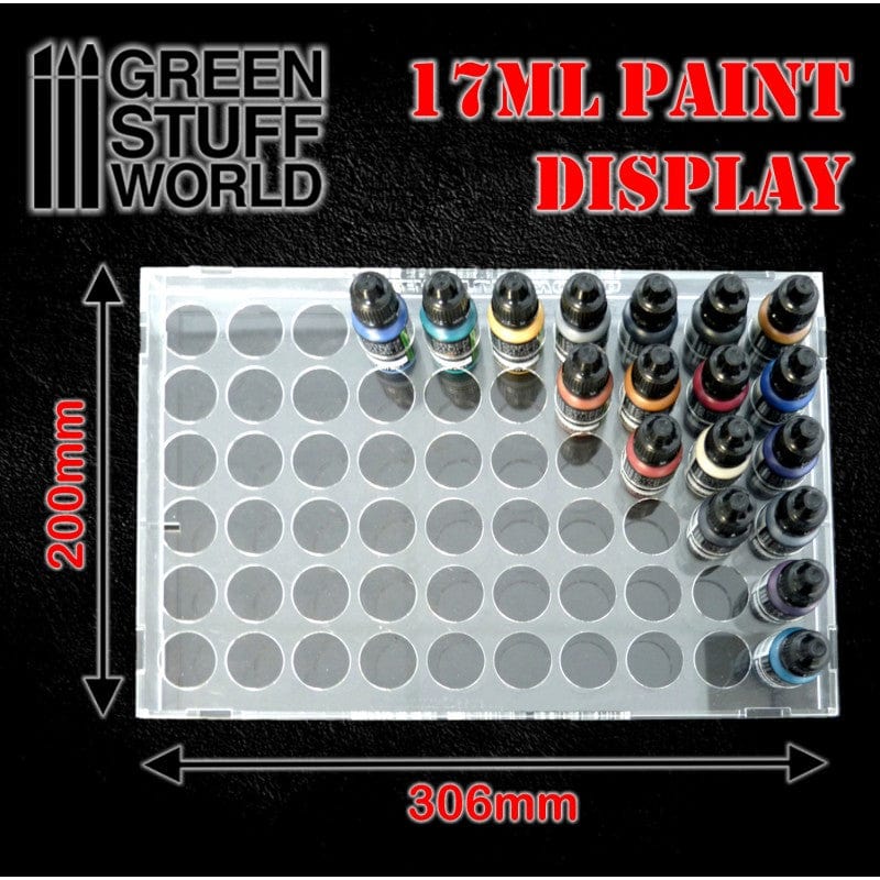 Green Stuff World Acrylic Paint Bottle Display - 17ml Bottles