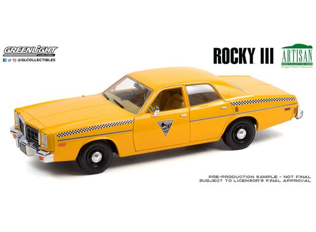 Greenlight 1/18 Rocky III (1982) 1978 Dodge Monaco City Cab Co. Movie Artisan Collection**