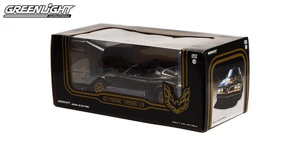 Greenlinght 1/24 1977 Pontiac Firebird Trans Am Starlite Black with Golden Eagle Hood - Image 2