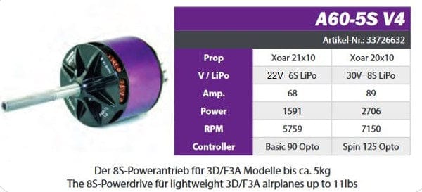 Hacker A60-5S V4 28-Pole kv295 Brushless Motor** - Image 2