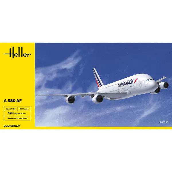 Heller 1/125 Airbus A380 Air France Plastic Model Kit - Image 2