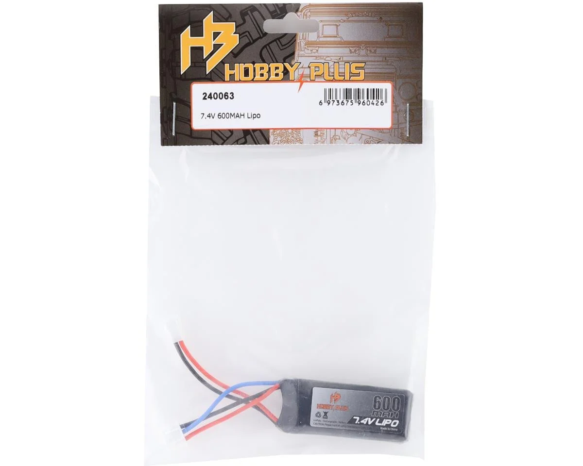 Hobby Plus 7.4V 600MAH Lipo Battery [240063] - Image 2