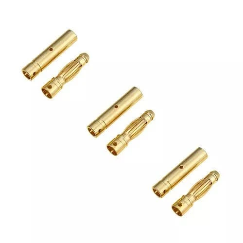 Hobbytech 3.5mm Gold Bullet Connectors (3 Pair)