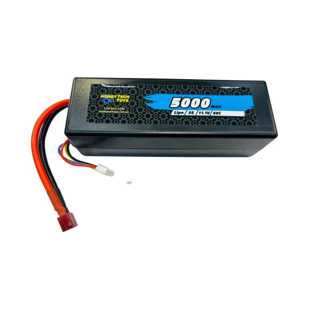 Hobbytech 5000mah 3S 11.1v 50c Hardcase Lipo Battery - Deans