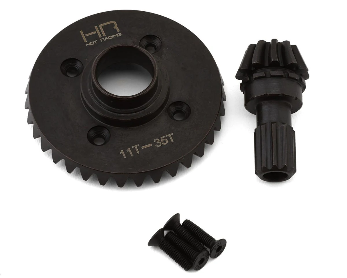 Hot Racing Steel Helical Differential Ring & Pinion Gear for Traxxas X-Max/XRT (Rear) 35/11T
