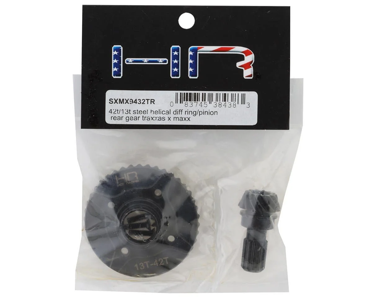 Hot Racing Steel Helical Differential Ring & Pinion Gear for Traxxas X-Max/XRT (Rear) 42T/13T - Image 2