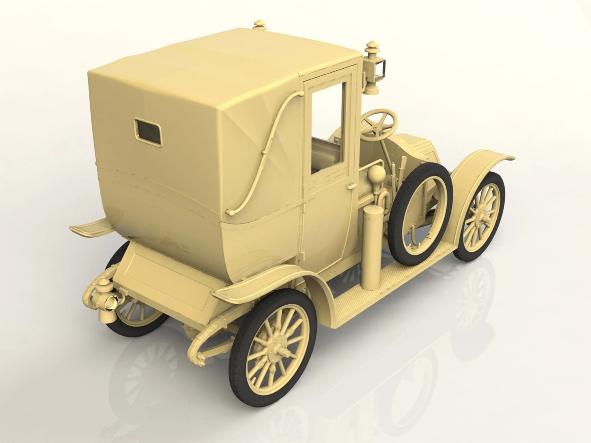 ICM 1/24 Type AG 1910 London Taxi Plastic Model Kit - Image 3