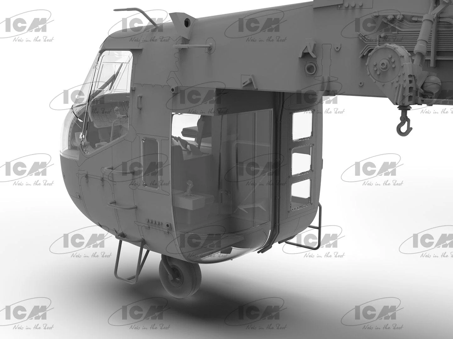 ICM 1/35 Sikorsky CH-54A Tarhe US Heavy Helicopter Plastic Model Kit - Image 4