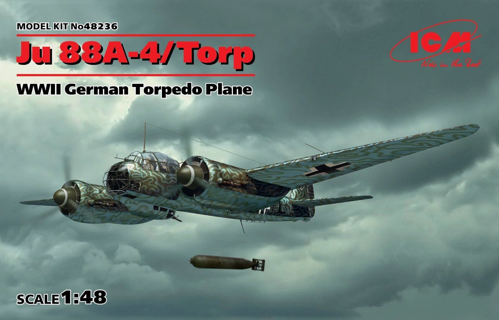 ICM 1/48 Ju 88A-4 Torp/A-17 WWII German Torpedo Plane Plastic Model Kit