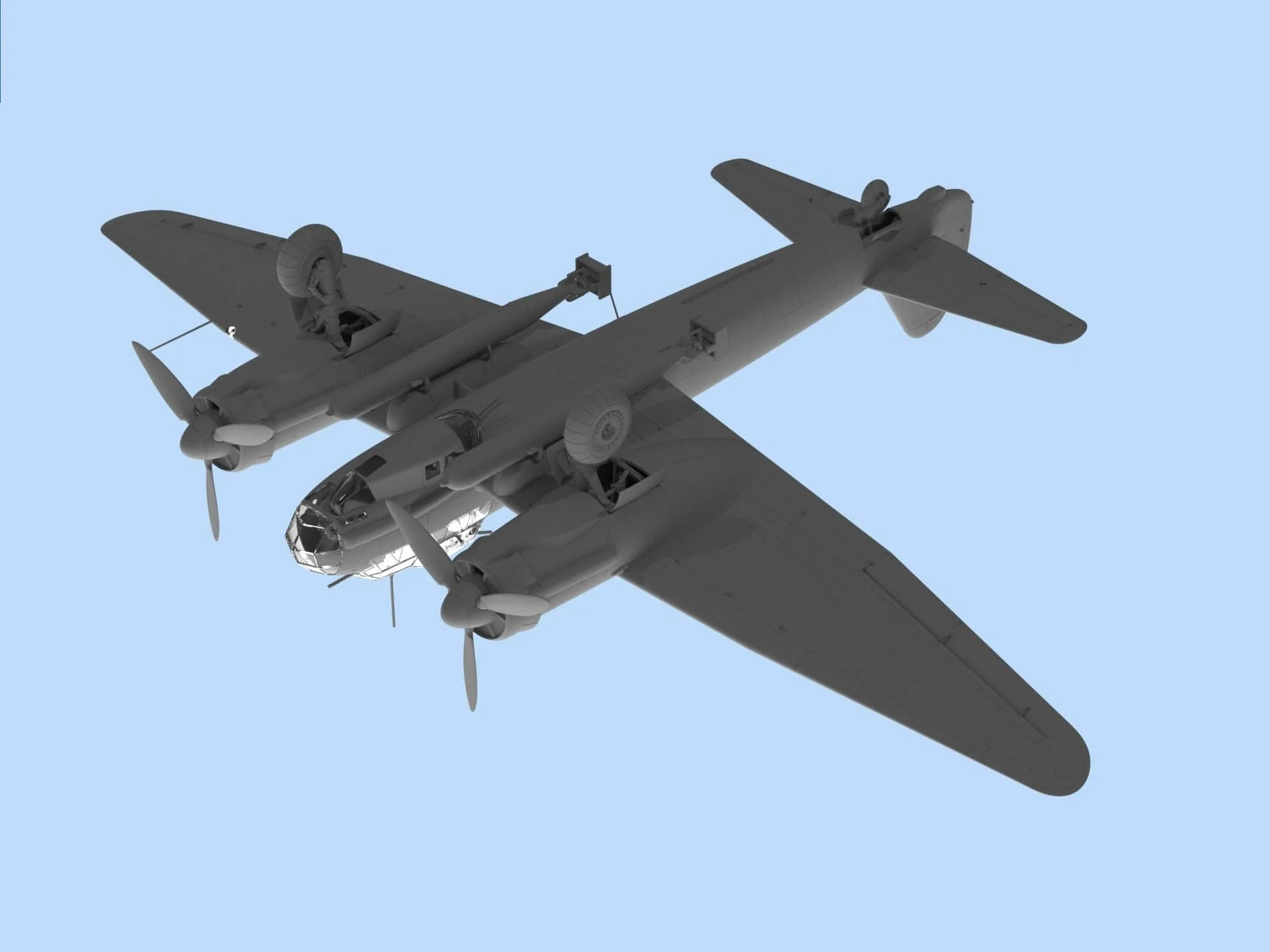 ICM 1/48 Ju 88A-4 Torp/A-17 WWII German Torpedo Plane Plastic Model Kit - Image 4