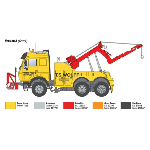 Italeri 1/24 Mercedes-Benz Wrecker Truck Plastic Model Kit - Image 3
