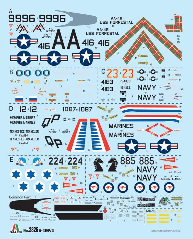 Italeri 2826S 1/48 A-4 E/F/G Skyhawk Plastic Model Kit [2826] - Image 3