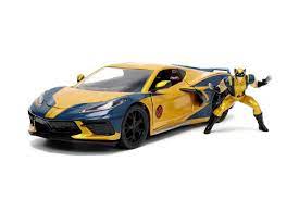 Jada 1/24 Xmen Wolverine Figure w/2020 Chevy Corvette Movie**