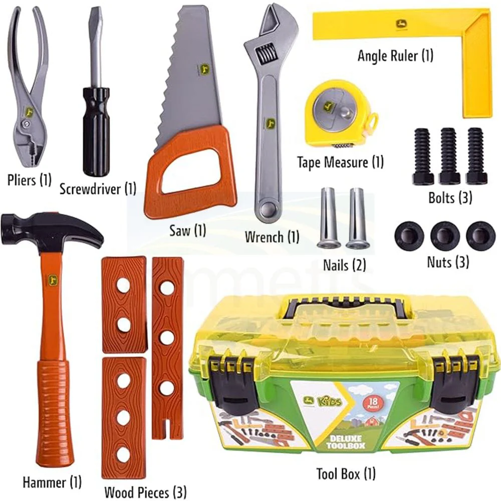 John Deere 18 Piece Deluxe Toy Tool Box - Image 5