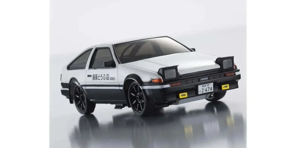 Kyosho First Mini-Z Initial D Toyota Sprinter Trueno AE86 RC Car - White/Black [66601A] - Image 3