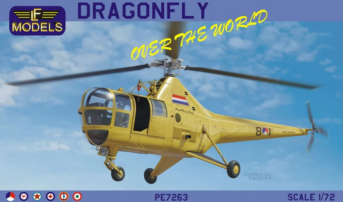 LF Models 1/72 Dragonfly Over The World Plastic Model Kit - Aus Decals