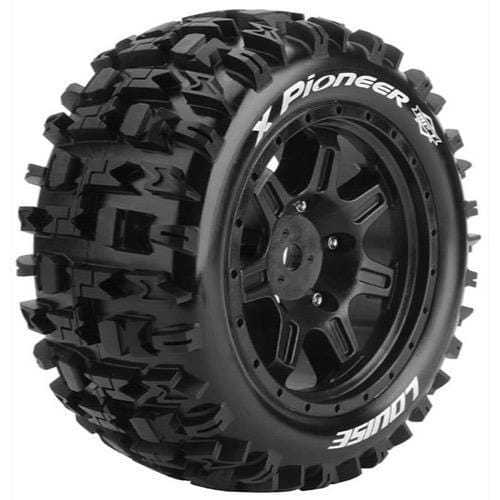 Louise 3296B X-Pioneer Rim & Tyre X-MAXX 24mm Hex Pre-Mounted (2)